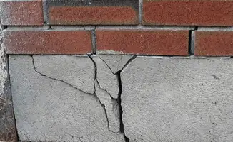 Concrete foundation with serious structural damage in Spokane, WA